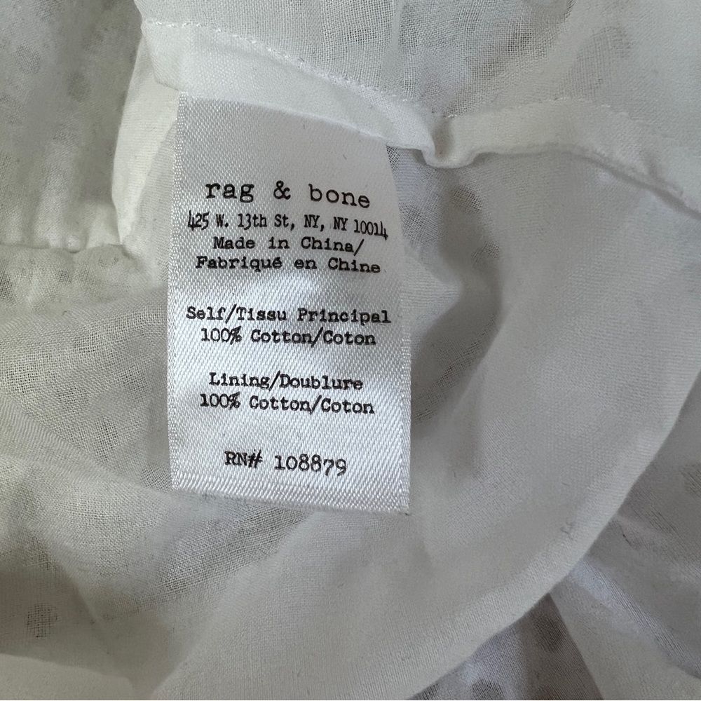 Rag & Bone White Lakewood Perforated Cotton Mini Skirt - Picture 13 of 16